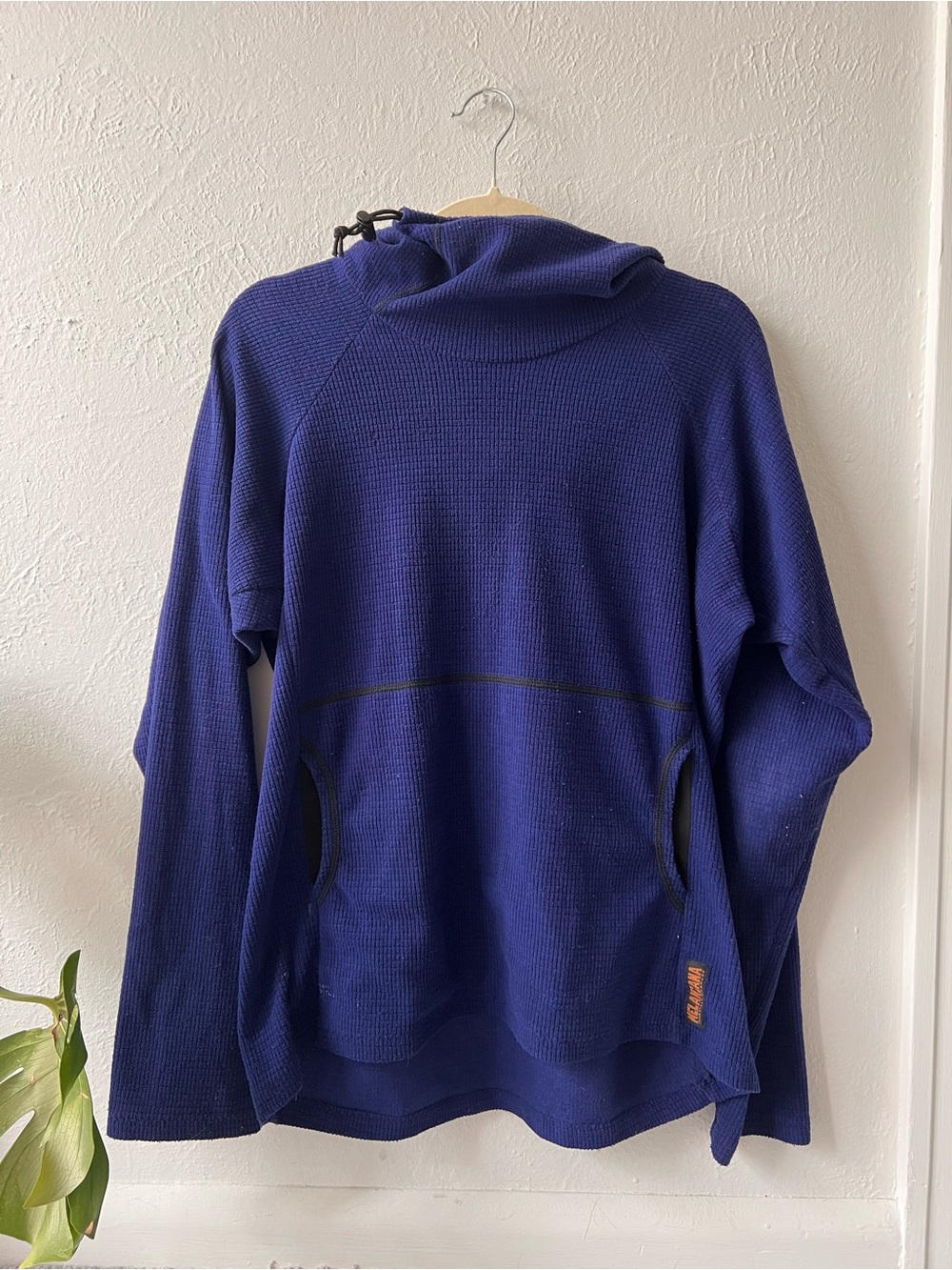 Melanzana Micro Grid Fleece Hoodie Pullover - Men’s Medium Cobalt Blue